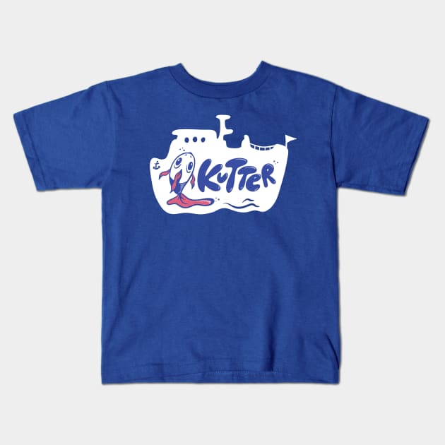 fishing trawler Kids T-Shirt by cartoonalarm